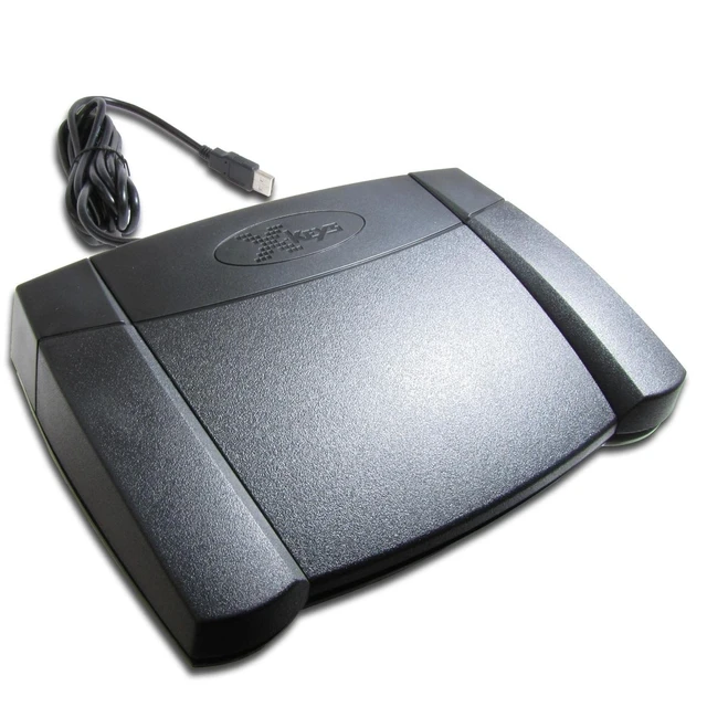 Alt view image 3 of 5 - X-keys USB Foot Pedal for Playback Control (XK-3 Rear hinged)
