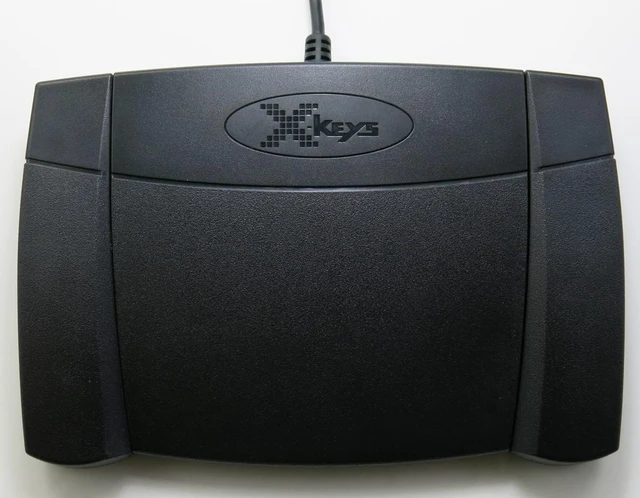 Alt view image 2 of 5 - X-keys USB Foot Pedal for Playback Control (XK-3 Rear hinged)