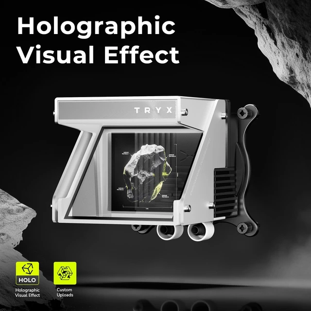 Alt view image 3 of 5 - TRYX Holo 360mm AIO White Holographic Visual GIPHY Built-in Asetek 280w TDP