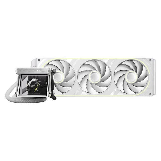Alt view image 4 of 5 - TRYX Holo 360mm AIO White Holographic Visual GIPHY Built-in Asetek 280w TDP