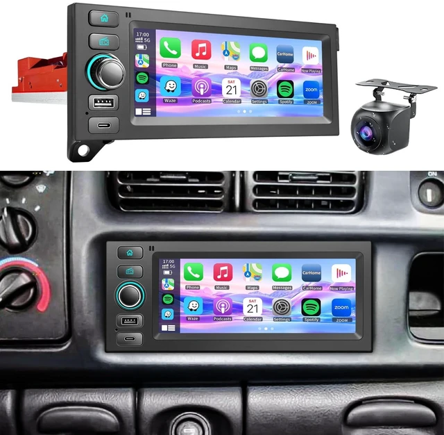 Main image of Plug&Play Car Stereo for Dodge Ram 1500 2500 3500 1994-2001 /Durango 1998-2000/Dakota1987-2000 /Caravan 1984-2000 /Grand Cherokee 1993-1998/Wrangler1997-2002 Wireless CarPlay&Android Auto