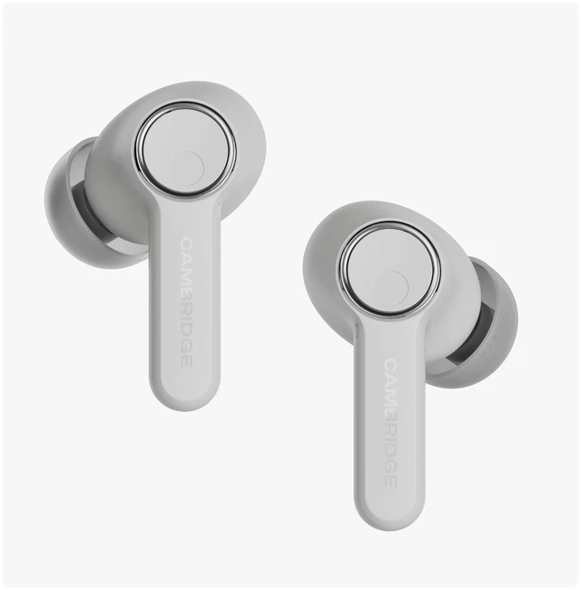 Alt view image 2 of 5 - Cambridge Audio Melomania A100 Earbuds - in Ear True Wireless Headphones with Adaptive Active Noise Cancelling, aptX Lossless Bluetooth, Up to 39 Hour Battery Life with Charging Case - White