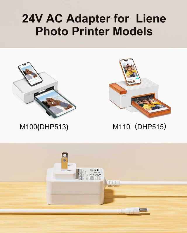 Alt view image 3 of 5 - FGIEU 24V AC Adapter for Liene Amber M100 M110 DHP513 DHP515 Photo Printer