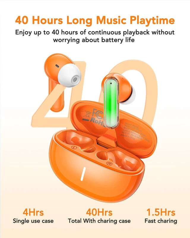 Alt view image 2 of 5 - BNARQP MS110 AI Translation Earbuds, Bluetooth Translator Earbuds with App, 40H Playtime with Charging Case, IPX5 Water-Resistant Wireless Earbuds for Travel, Meetings & Language Learning