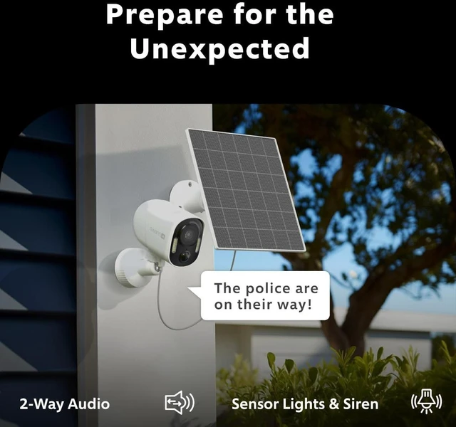 Alt view image 4 of 5 - Swann Xtreem4K Eco Security Camera with Solar Panel: 4K UHD Video, AI Motion Detection w/Thermal Sensing, Solar Charging, Color Night Vision, Two-Way Audio, IP65 Weatherproof, 32GB MicroSD Included.