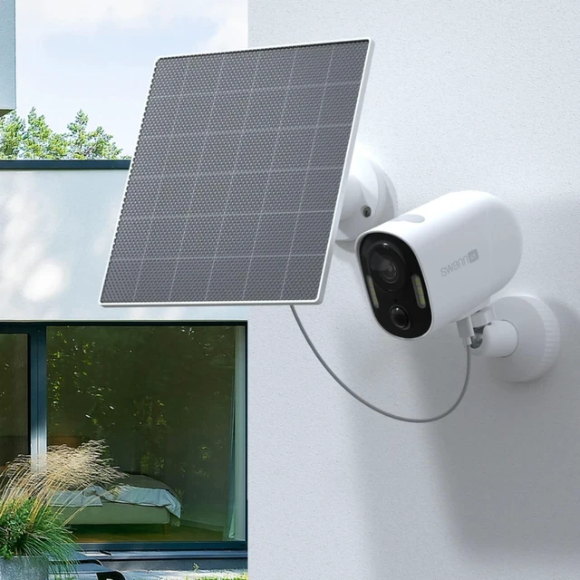Alt view image 5 of 5 - Swann Xtreem4K Eco Security Camera with Solar Panel: 4K UHD Video, AI Motion Detection w/Thermal Sensing, Solar Charging, Color Night Vision, Two-Way Audio, IP65 Weatherproof, 32GB MicroSD Included.