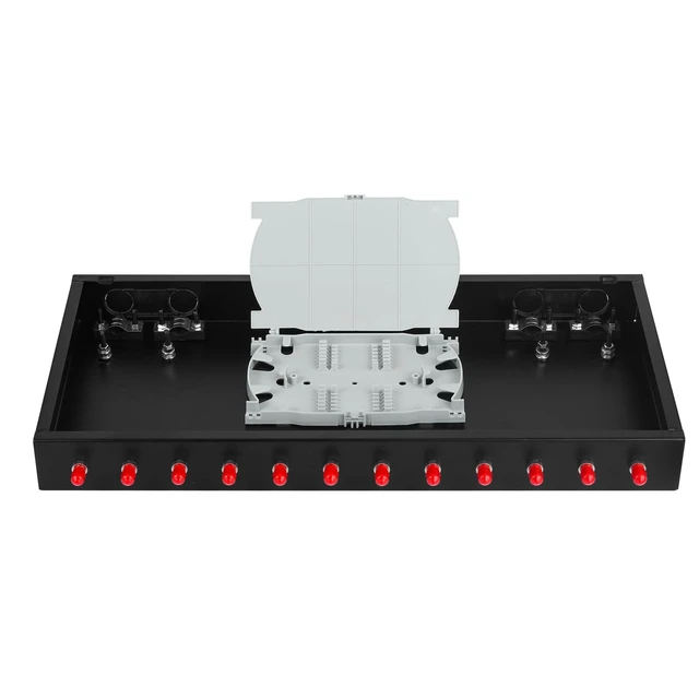 Alt view image 2 of 5 - Xunsomten - 12 Fibers Port ST UPC Singlemode Rack Mount Enclosure Box