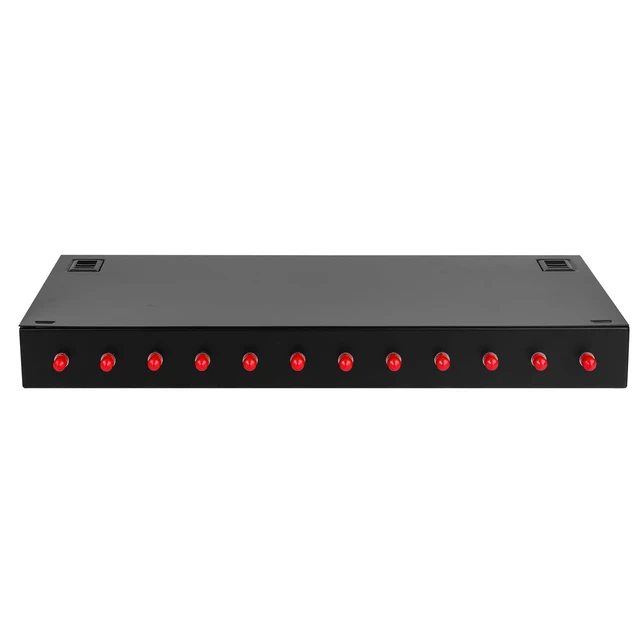 Alt view image 5 of 5 - Xunsomten - 12 Fibers Port ST UPC Singlemode Rack Mount Enclosure Box
