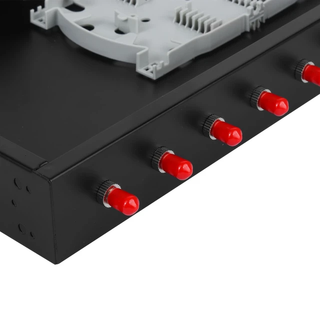 Alt view image 4 of 5 - Xunsomten - 12 Fibers Port ST UPC Singlemode Rack Mount Enclosure Box
