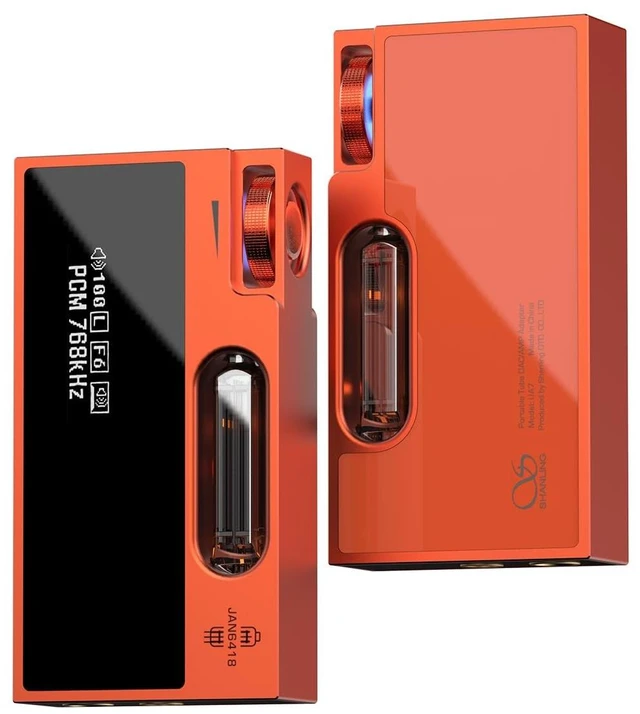Main image of SHANLING UA7 Portable USB DAC Headphone Amplifier, Dual JAN6418 Vacuum Tube, ES9069 Hi-Fi Chip, 577mW@32, Supports 768kHz/32bit PCM & DSD512, 3.5mm+4.4mm, OLED Display, Orange