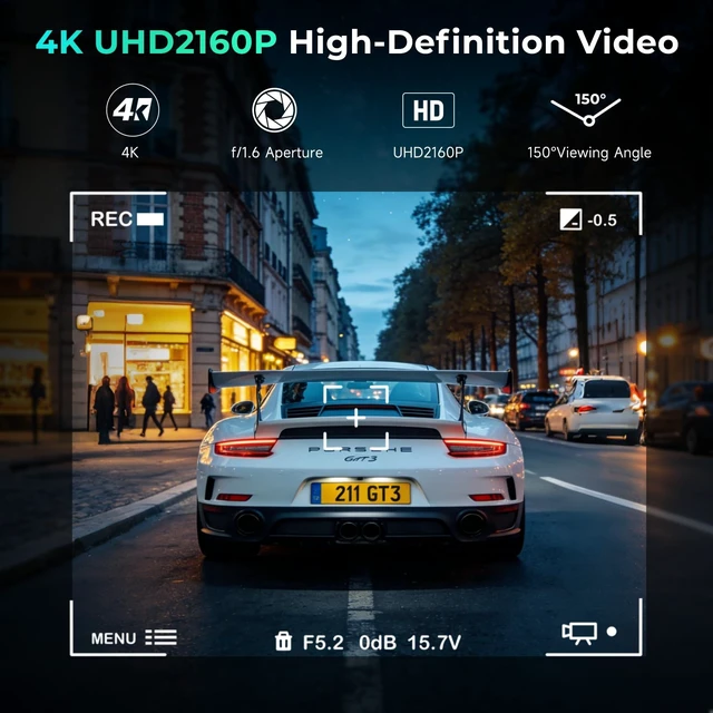 Alt view image 5 of 5 - Inefala 4K Dash Cam for Toyota Sienna 2021-2026 LE Limited XLE Platinum XSE