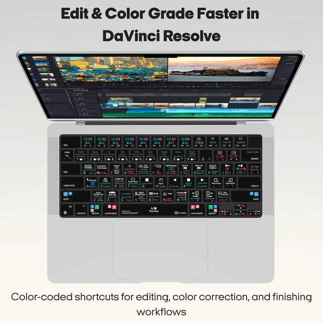 Alt view image 2 of 5 - KB Covers Premium Davinci Resolve Keyboard Cover for MacBook Pro & Air