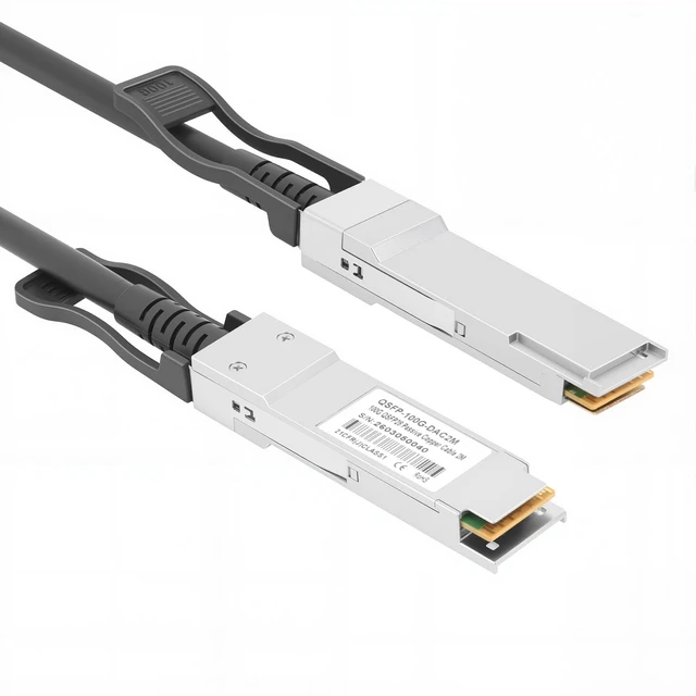 Alt view image 2 of 5 - Euqvos 100GBASE-CR4 2-Meter(6.5ft) QSFP28 to QSFP28 Passive Direct Attach Copper Cable (DAC) 30AWG for Cisco QSFP-100G-CU2M Ubiquiti Supermicro and More