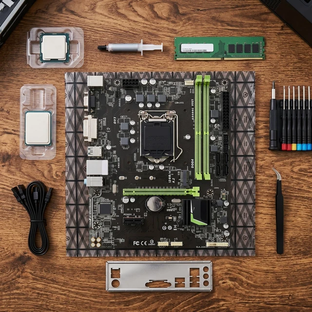 Alt view image 5 of 5 - Pomya Micro ATX Motherboard for LGA 1151, B150 Chipset, DDR4 2133MHz, 32GB, Dual Channel, PCIe X16, DVIVGA, USB 3.0, for Core I7/i5/i3 6th/7th Gen