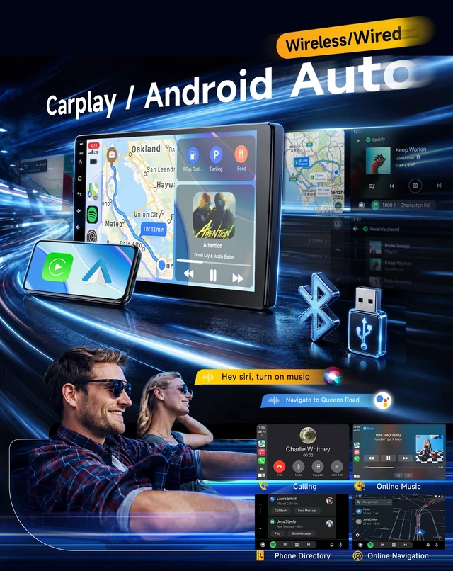 Alt view image 3 of 5 - Driauto Car Stereo for Honda CRV 2007 2008 2009 2010 2011 Wireless Carplay