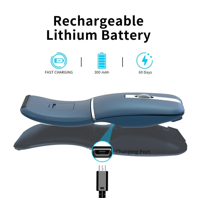 Alt view image 4 of 5 - Bluetooth Arc Travel Mouse - BT & USB Wireless Dual Mode, Rechargeable