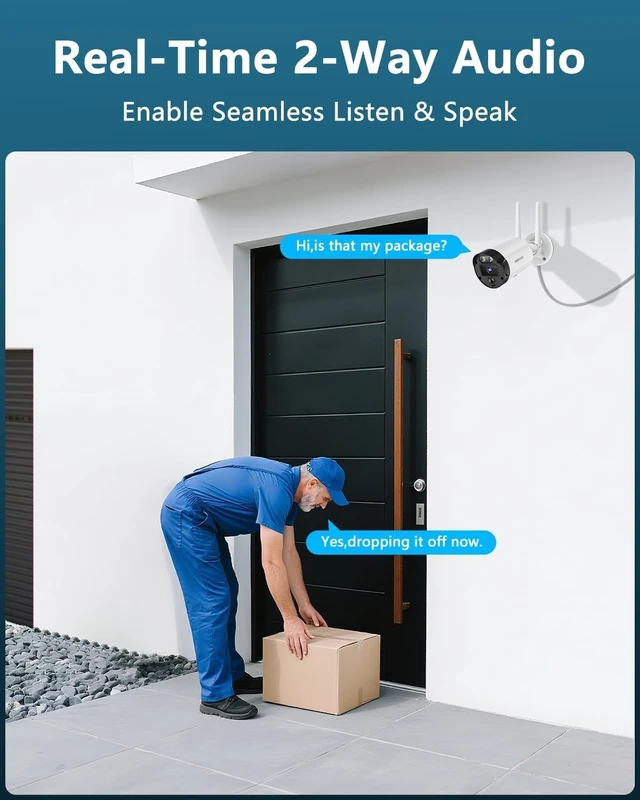 Alt view image 2 of 5 - OOSSXX 4K 8MP Wireless Add-On Camera, Dual-Band WiFi, 130 IP66 Cam