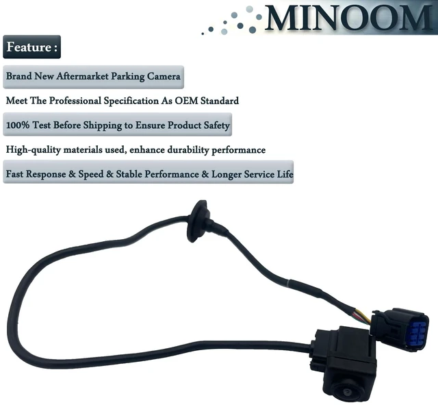 Alt view image 5 of 5 - MINOOM 95760-B2100 Backup Rear View Camera Replacement for Kia Soul 2014 2015 2016 Park Assist Cam Part No.#95760-B200095760B210095760B201095760B2000