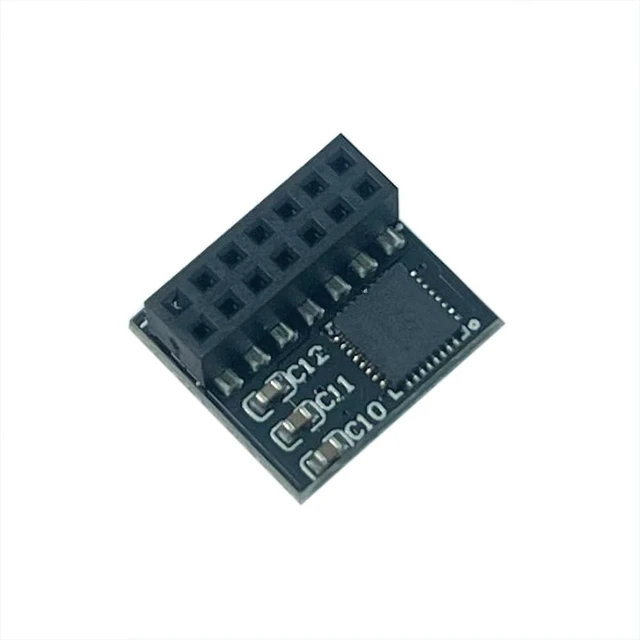 Alt view image 2 of 5 - HSSDTECH TPM 2.0 Module SPI 14Pin Module SLB9670 for ASUS Prime B560M-A