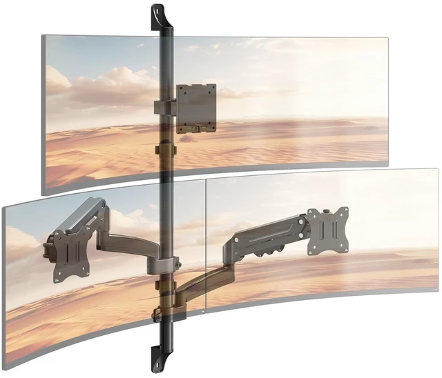 Main image of PUTORSEN Triple Monitor Wall Mount for Up to 49" Screens, Holds 44 lbs