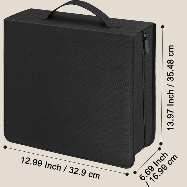Alt view image 3 of 5 - Salajory CD DVD Blu-ray Storage Binder with Handles, PU Leather Corver