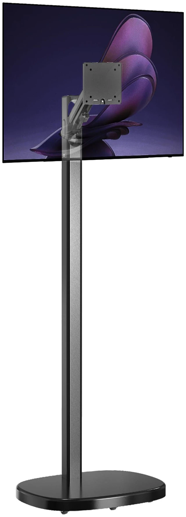 Main image of CTA Ergonomic Floor Stand for Monitors & TVs Up to 35-inches & 22 lbs - Mobile Stand with Anti-Knockdown Base & Height Adjustable - Commercial Grade - Black - (ADD-MSADFSB)
