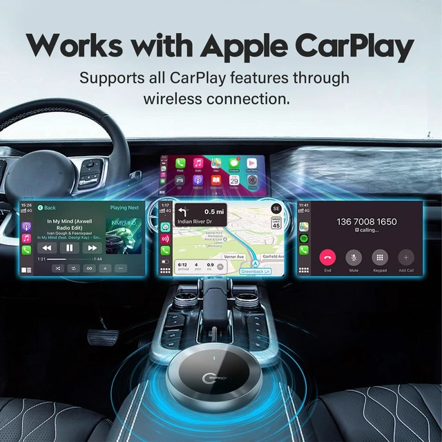 Alt view image 4 of 5 - HnKeyjx Wireless CarPlay Adapter Android Auto Wireless Adapter 2 in 1 2026 Upgraded, Converting Factory Car Wired CarPlay/Android Auto to Wireless, Applicable Phones with iOS 10+