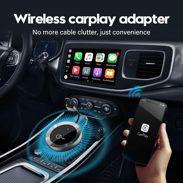 Alt view image 2 of 5 - HnKeyjx Wireless CarPlay Adapter Android Auto Wireless Adapter 2 in 1 2026 Upgraded, Converting Factory Car Wired CarPlay/Android Auto to Wireless, Applicable Phones with iOS 10+