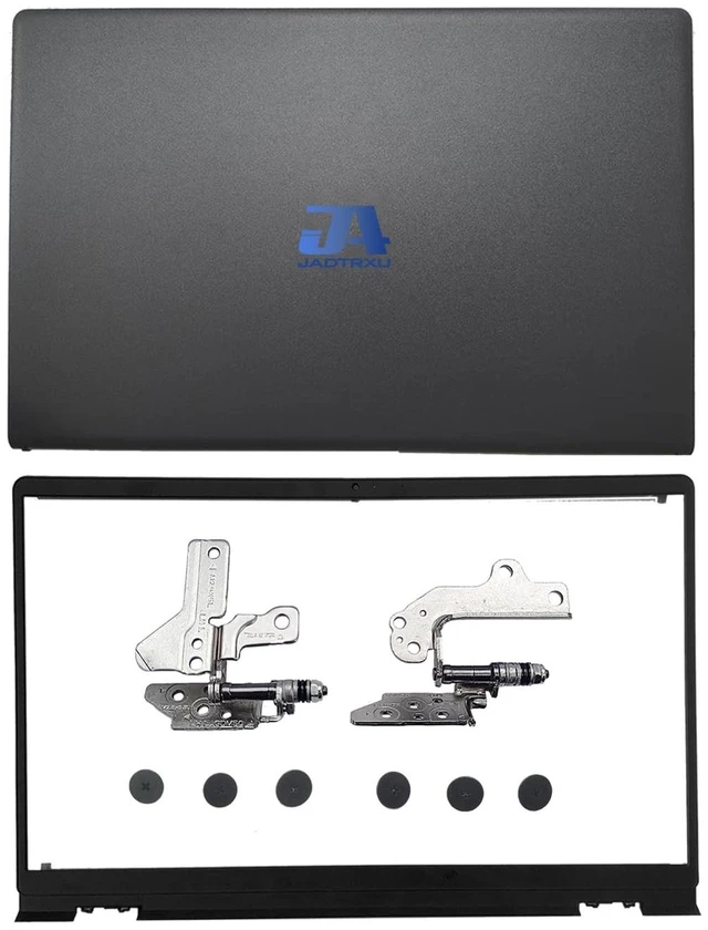 Main image of JADTRXU Replacement Laptop LCD Back Cover Top Case Rear Lid with Hinges and Front Bezel Frame for Dell Inspiron 15 3510 3511 3515 00WPN8 0WPN8 09WC73 9WC73 AP3LE000901 Black