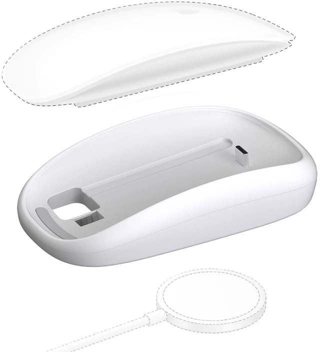 Main image of Cevorenx Wireless Charger Grip for Apple Magic Mouse 2, USB-C, White