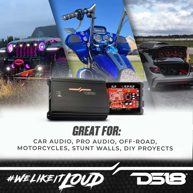 Alt view image 4 of 5 - DS18 ZR600.4D Car Amplifier 4-Channel Stereo Full Range Amp Class D 150 x 4 @ 4-ohm Watts RMS - Adjustable Frequency High/Low Pass Settings - Best Car Stereo Amp
