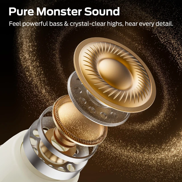 Alt view image 3 of 5 - Monster Sleep Ear100 Ear Buds, Sleep Earbuds with Stereo Sound, Design for Side Sleepoth 6.0, ENC Noise Cancelling, IPX6 Waterproof Mini Headphones,White