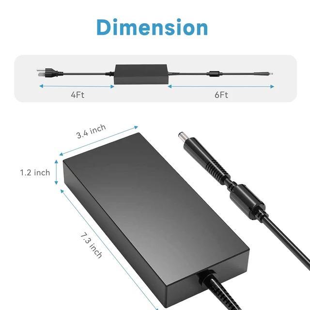 Alt view image 2 of 5 - amguog 330W 280W Laptop Charger Compatible with Acer Predator Helios Nitro