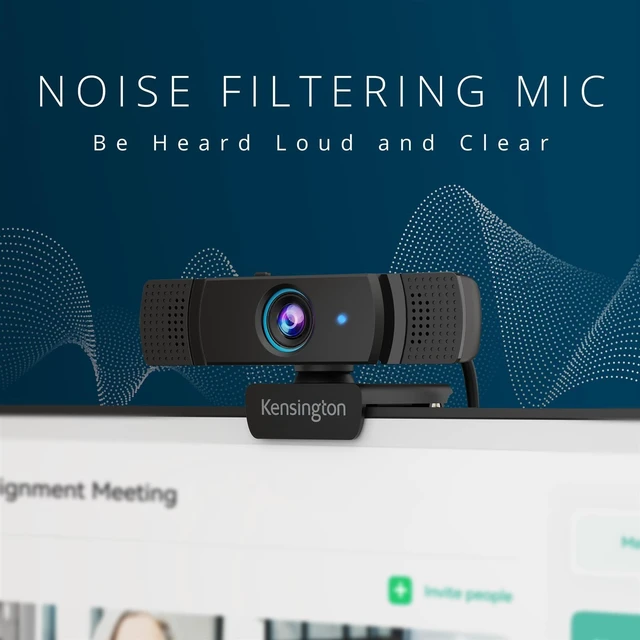 Alt view image 5 of 5 - Kensington W1060 EQ 1080p Fixed Focus Webcam with Stereo Microphones, Auto Light Correction, USB PlugandPlay for PC & Mac (K81171WW)