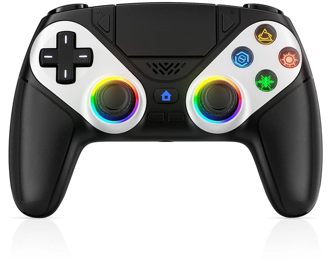 Main image of Xexvyrin LED Wireless Controller for PS5, Compatible with PS5 Pro/Slim/PC, Dual Vibration, Macro/Turbo Function, 3.5mm Audio Jack,1000mAh Battery, 6-Axis Motion Control Gamepad with SpeakerBlac