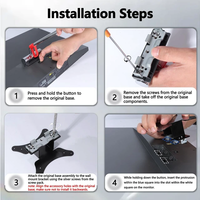 Alt view image 5 of 5 - L24i-20 VESA Adapter Compatible with Lenovo 24" L and X Serie Monitor