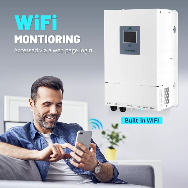 Alt view image 2 of 5 - Diffpower 2000W Pure Sine Wave Inverter, 12V DC to 110V/120V AC