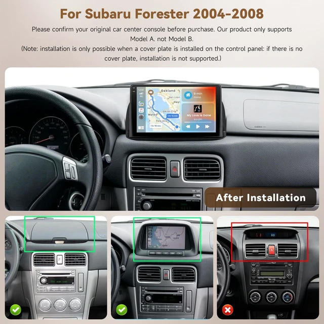 Alt view image 2 of 5 - 4+128G 9'' Android 15 Car Stereo for Subaru Forester 2004-2008