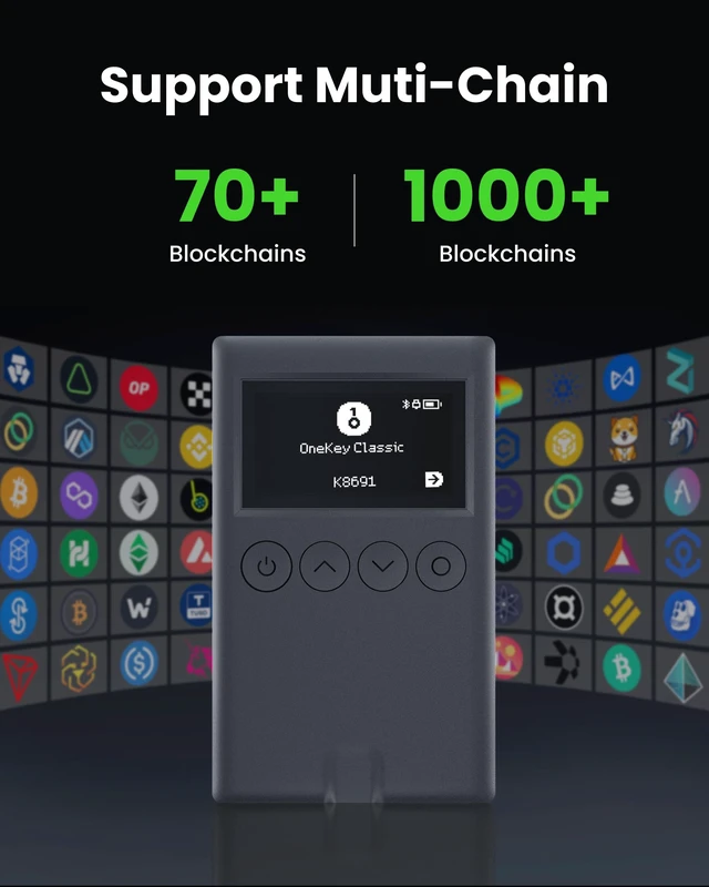 Alt view image 5 of 5 - Open Source Crypto Wallet OneKey Classic 1S, Hardware Wallet w/Bluetooth & NFT Support, EAL 6+ Cold Storage, 100% Offline, Tamperproof, Stores Private Keys, Seeds & Crypto Assets BTC ETH...