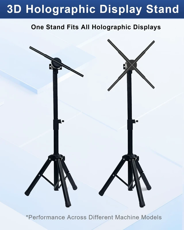 Alt view image 3 of 5 - 3D Hologram Fan Stand with Multi-Function Base, Fan Foldable Tripod Stand, Height 15.5 to 39 Inch for A Variety of Hologram Fans (Excluding Fan)