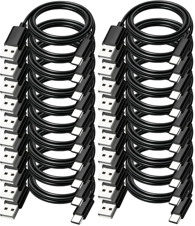 Main image of USB to USB C Cable 6FT 20-Pack,3A Charge Data Sync Android Auto&Car Carplay