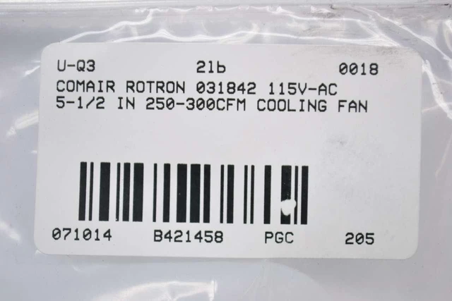 Alt view image 4 of 4 - COMAIR ROTRON MA2B3 031842 115V-AC 172MM 282CFM Cooling Fan B421458