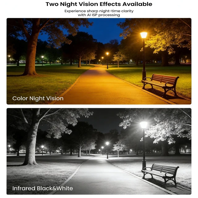 Alt view image 3 of 5 - HIKJBSET 4K 8MP PoE Outdoor Security Camera, 2.8mm 108 Wide Angle