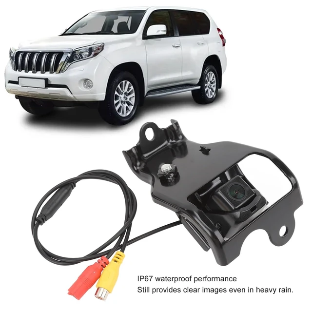 Alt view image 2 of 5 - Car Rear View Camera, Spare Tire Mount Backup Camera CCD High Resolution Increased Safety IP67 Weatherproof, Universal Compatible with Prado On Spare Tire (Black)