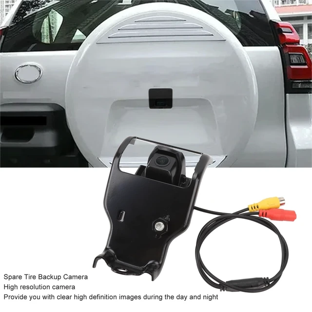 Alt view image 3 of 5 - Car Rear View Camera, Spare Tire Mount Backup Camera CCD High Resolution Increased Safety IP67 Weatherproof, Universal Compatible with Prado On Spare Tire (Black)