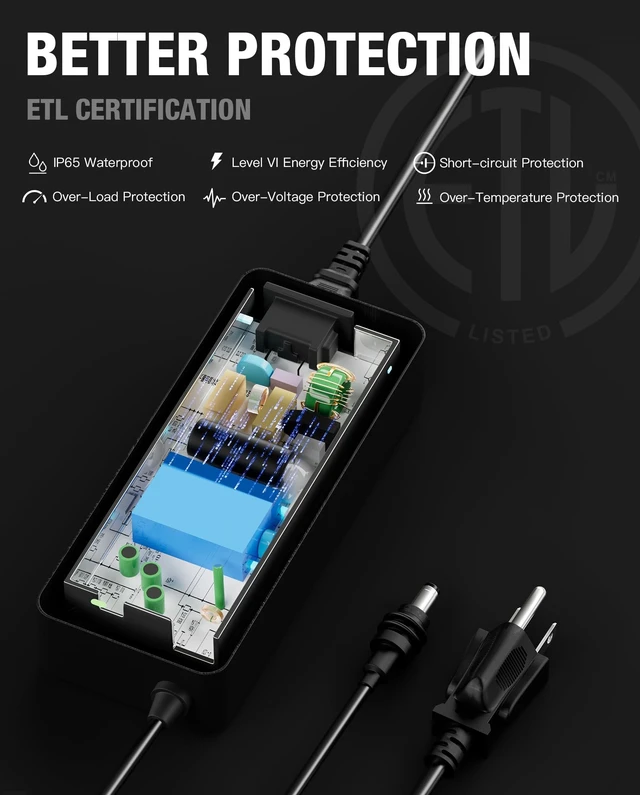 Alt view image 3 of 5 - for Starlink Gen 3 Charger,57V 3.42A AC Power Adapter Compatible with Starlink Gen 3 & Mini,195W Power Supply with 10FT Power Cord for Starlink Gen3 Charger Accessories