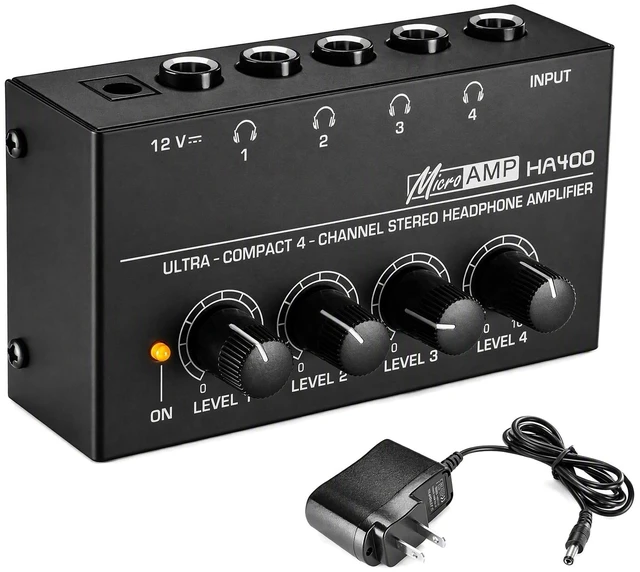 Main image of EAJONC 4-Channel 6.35mm Stereo Headphone Amplifier with Volume Control