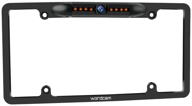 Main image of Wordcam License Plate Backup Camera, HD Front Rear View, Metal Frame Mount