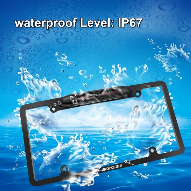 Alt view image 4 of 5 - Wordcam License Plate Backup Camera, HD Front Rear View, Metal Frame Mount
