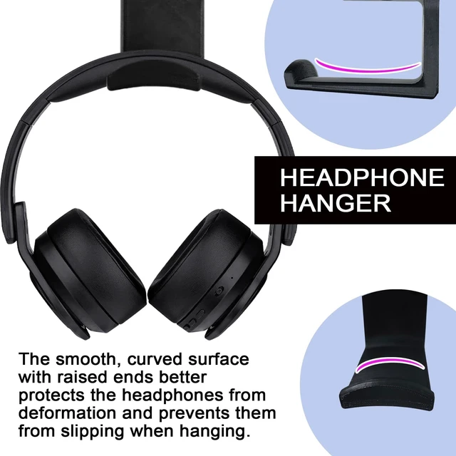 Alt view image 4 of 5 - GMIGOU Under Desk Headphone Hanger Stand for SteelSeries Arctis Nova Pro Wireless Base Station with DockArctis Pro Wireless NOVA Headphone Hanger Stand